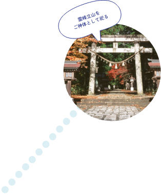 霊峰立山をご神体として祀る